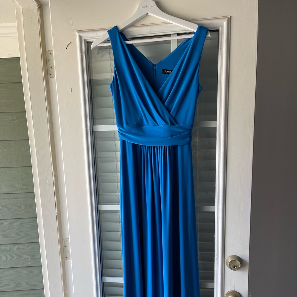 Lauren Ralph Lauren size 0 long blue dress